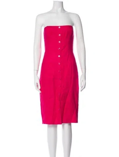 Pre-owned Reformation Linen Mini Dress In Pink