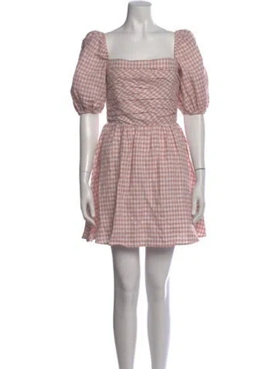Pre-owned Reformation Linen Mini Dress In Pink