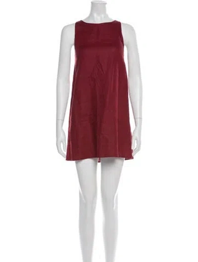 Pre-owned Reformation Linen Mini Dress In Pink