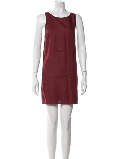 Pre-owned Reformation Linen Mini Dress In Red