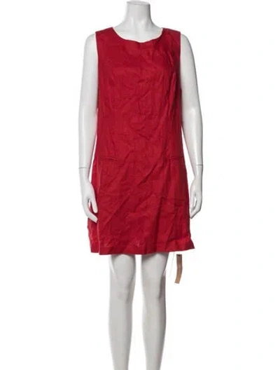 Pre-owned Reformation Linen Mini Dress In Red