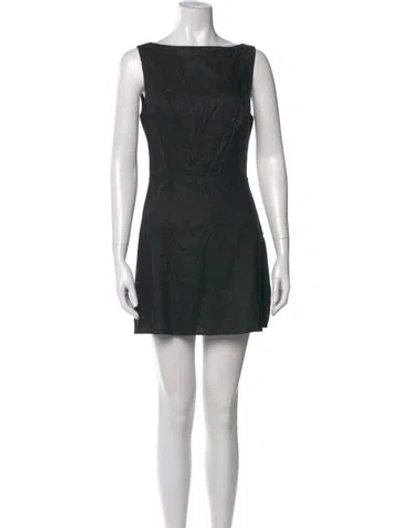 Pre-owned Reformation Linen Mini Dress W/ Tags In Black
