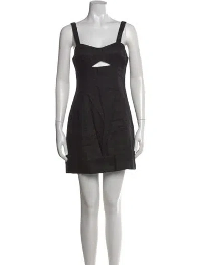Pre-owned Reformation Linen Mini Dress W/ Tags In Black