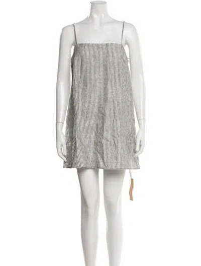 Pre-owned Reformation Linen Mini Dress W/ Tags In Black