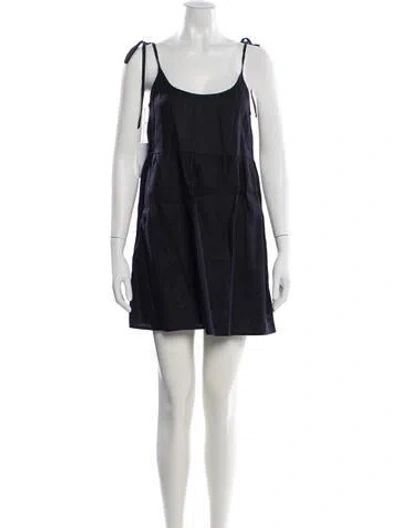 Pre-owned Reformation Linen Mini Dress W/ Tags In Black