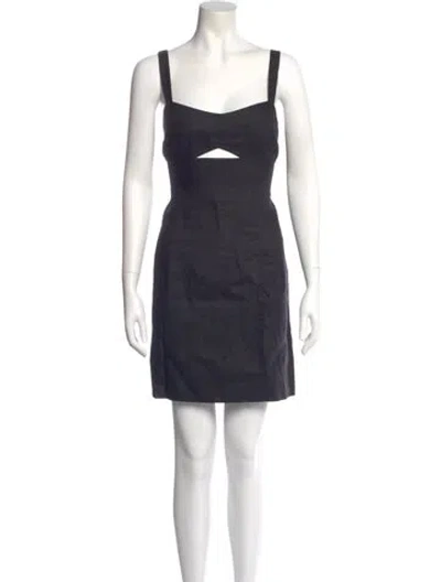 Pre-owned Reformation Linen Mini Dress W/ Tags In Blue