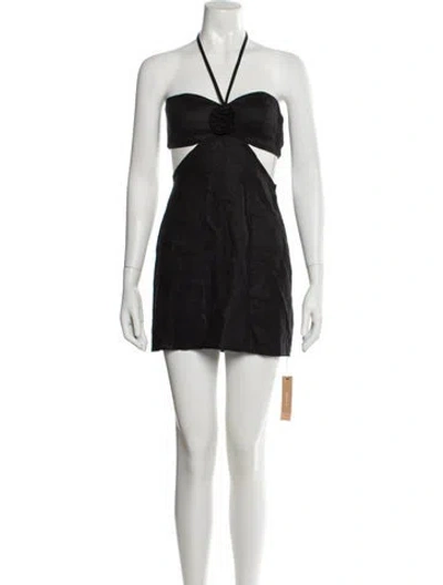 Pre-owned Reformation Linen Mini Dress W/ Tags In Blue