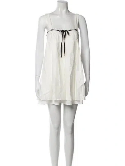 Pre-owned Reformation Linen Mini Dress W/ Tags In Neutral