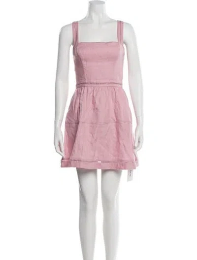 Pre-owned Reformation Linen Mini Dress W/ Tags In Pink