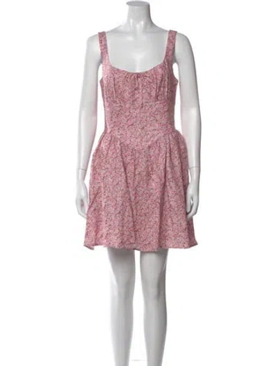 Pre-owned Reformation Linen Mini Dress W/ Tags In Pink
