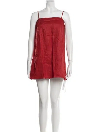 Pre-owned Reformation Linen Mini Dress W/ Tags In Pink