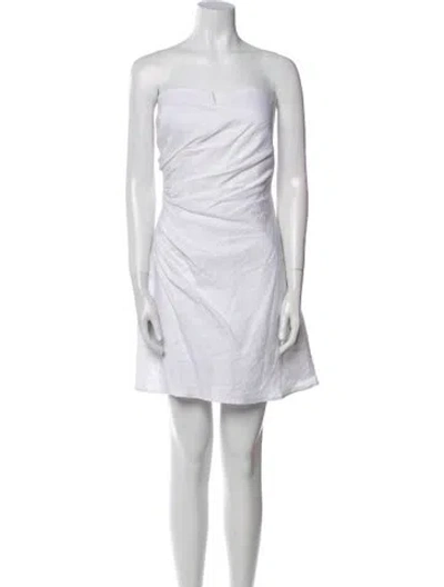 Pre-owned Reformation Linen Mini Dress W/ Tags In White