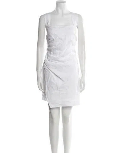 Pre-owned Reformation Linen Mini Dress W/ Tags In White
