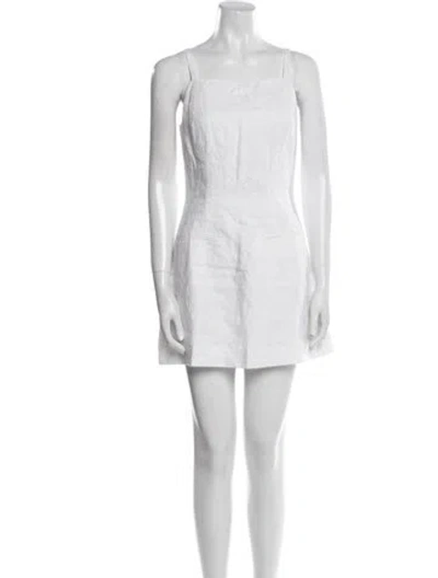 Pre-owned Reformation Linen Mini Dress W/ Tags In White