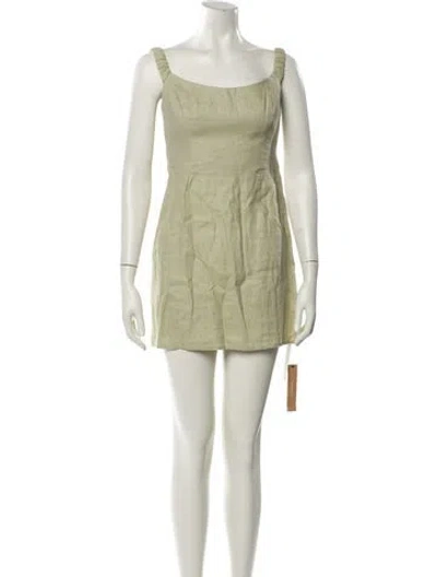 Pre-owned Reformation Linen Mini Dress W/ Tags In White