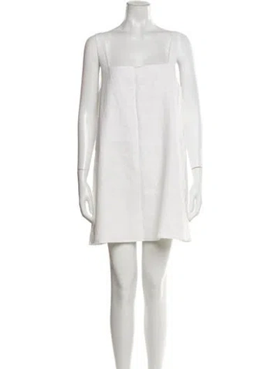 Pre-owned Reformation Linen Mini Dress W/ Tags In White