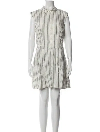 Pre-owned Reformation Linen Mini Dress W/ Tags In White