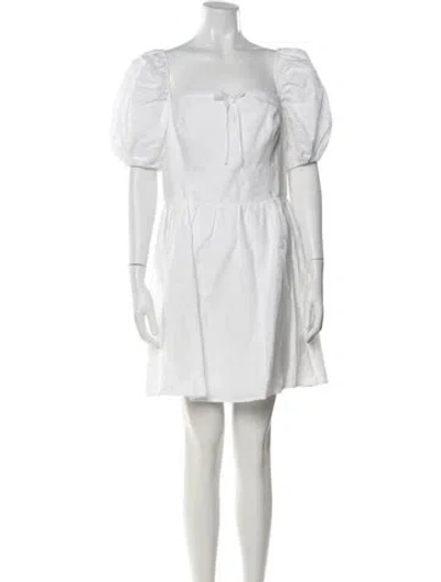 Pre-owned Reformation Linen Mini Dress W/ Tags In White