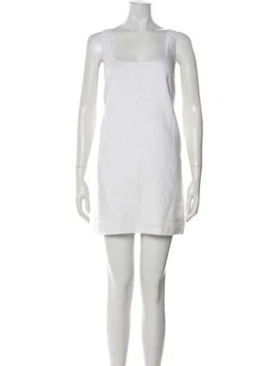 Pre-owned Reformation Linen Mini Dress W/ Tags In White