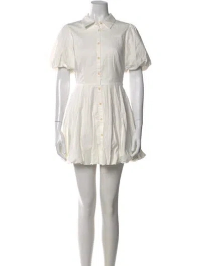Pre-owned Reformation Linen Mini Dress W/ Tags In White