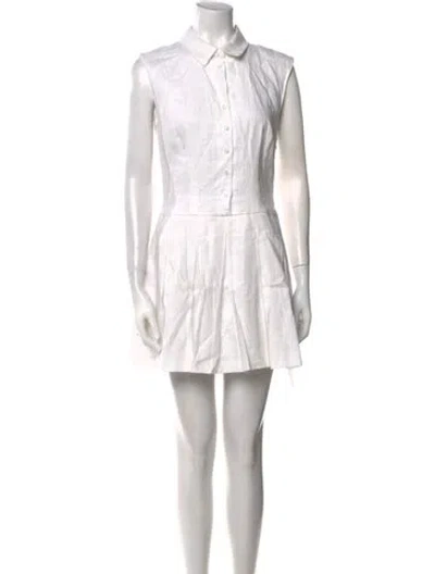 Pre-owned Reformation Linen Mini Dress In White