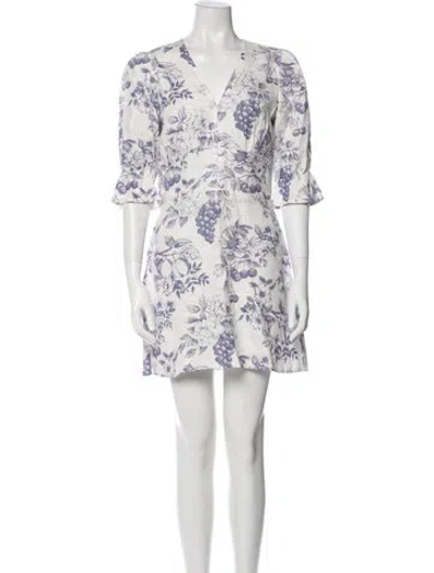 Pre-owned Reformation Linen Mini Dress In White