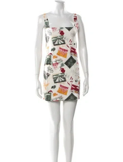 Pre-owned Reformation Linen Mini Dress In White