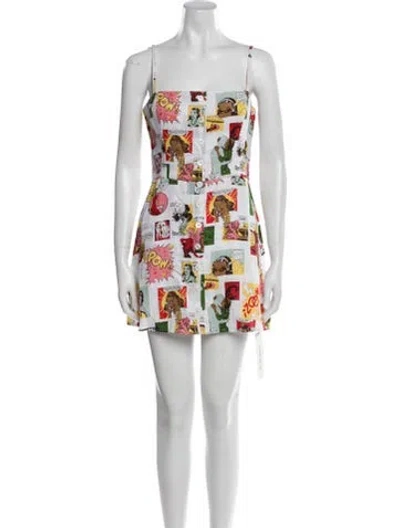 Pre-owned Reformation Linen Mini Dress In White
