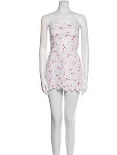 Pre-owned Reformation Linen Mini Dress In White