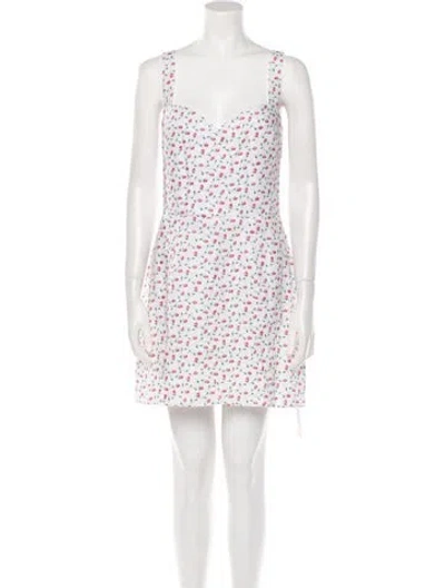 Pre-owned Reformation Linen Mini Dress In White