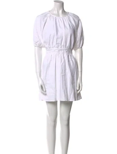 Pre-owned Reformation Linen Mini Dress In White