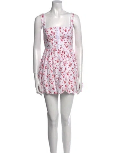 Pre-owned Reformation Linen Mini Dress In White