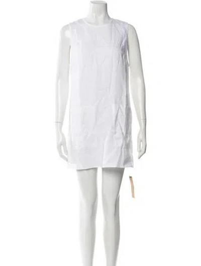 Pre-owned Reformation Linen Mini Dress In White