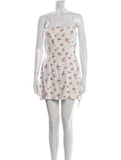 Pre-owned Reformation Linen Mini Dress In White
