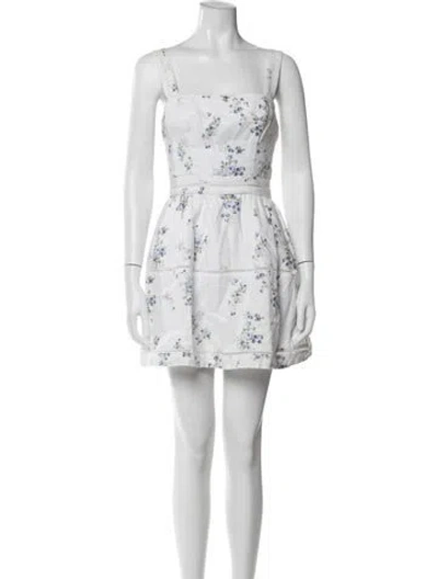 Pre-owned Reformation Linen Mini Dress In White