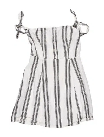 Pre-owned Reformation Linen Mini Dress In White