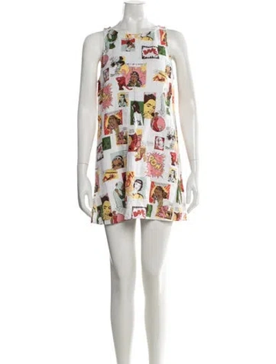 Pre-owned Reformation Linen Mini Dress In White