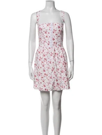 Pre-owned Reformation Linen Mini Dress In White