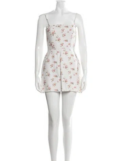 Pre-owned Reformation Linen Mini Dress In White