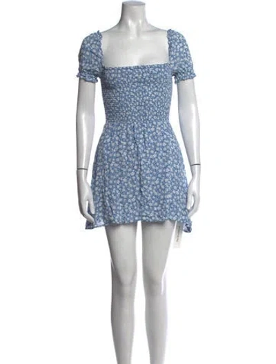 Pre-owned Reformation Linen Mini Dress In Yellow