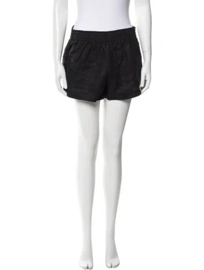 Pre-owned Reformation Linen Mini Shorts In Black