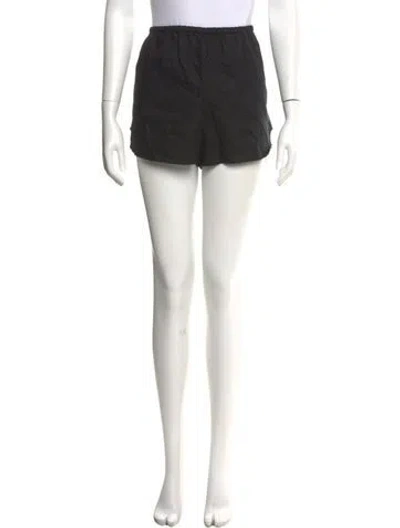 Pre-owned Reformation Linen Mini Shorts In Black