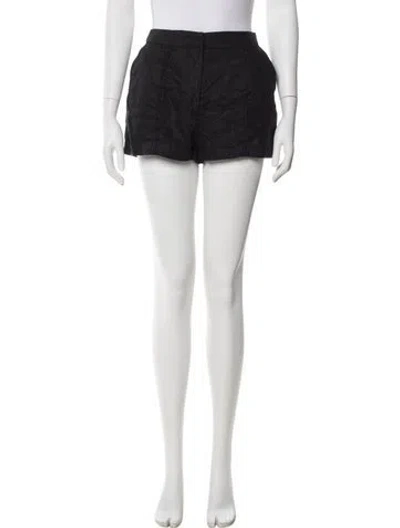 Pre-owned Reformation Linen Mini Shorts In Black