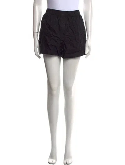 Pre-owned Reformation Linen Mini Shorts In Black