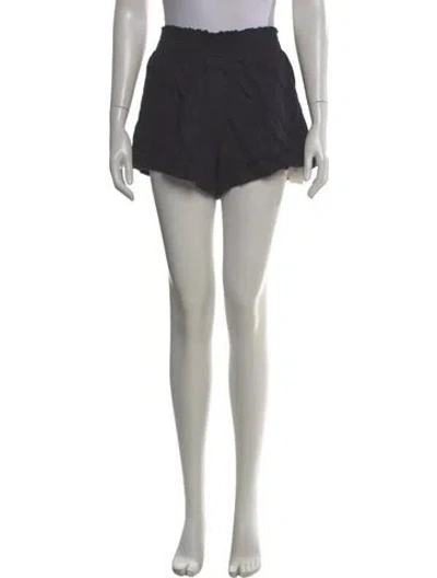 Pre-owned Reformation Linen Mini Shorts In Black