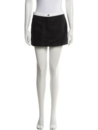 Pre-owned Reformation Linen Mini Shorts In Black