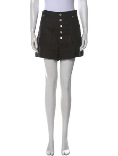 Pre-owned Reformation Linen Mini Shorts In Black