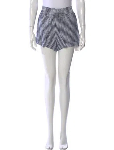 Pre-owned Reformation Linen Mini Shorts In Black