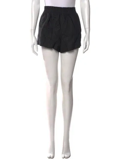 Pre-owned Reformation Linen Mini Shorts In Black