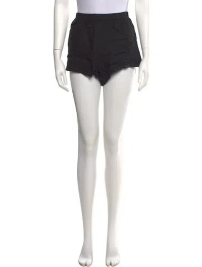 Pre-owned Reformation Linen Mini Shorts In Black
